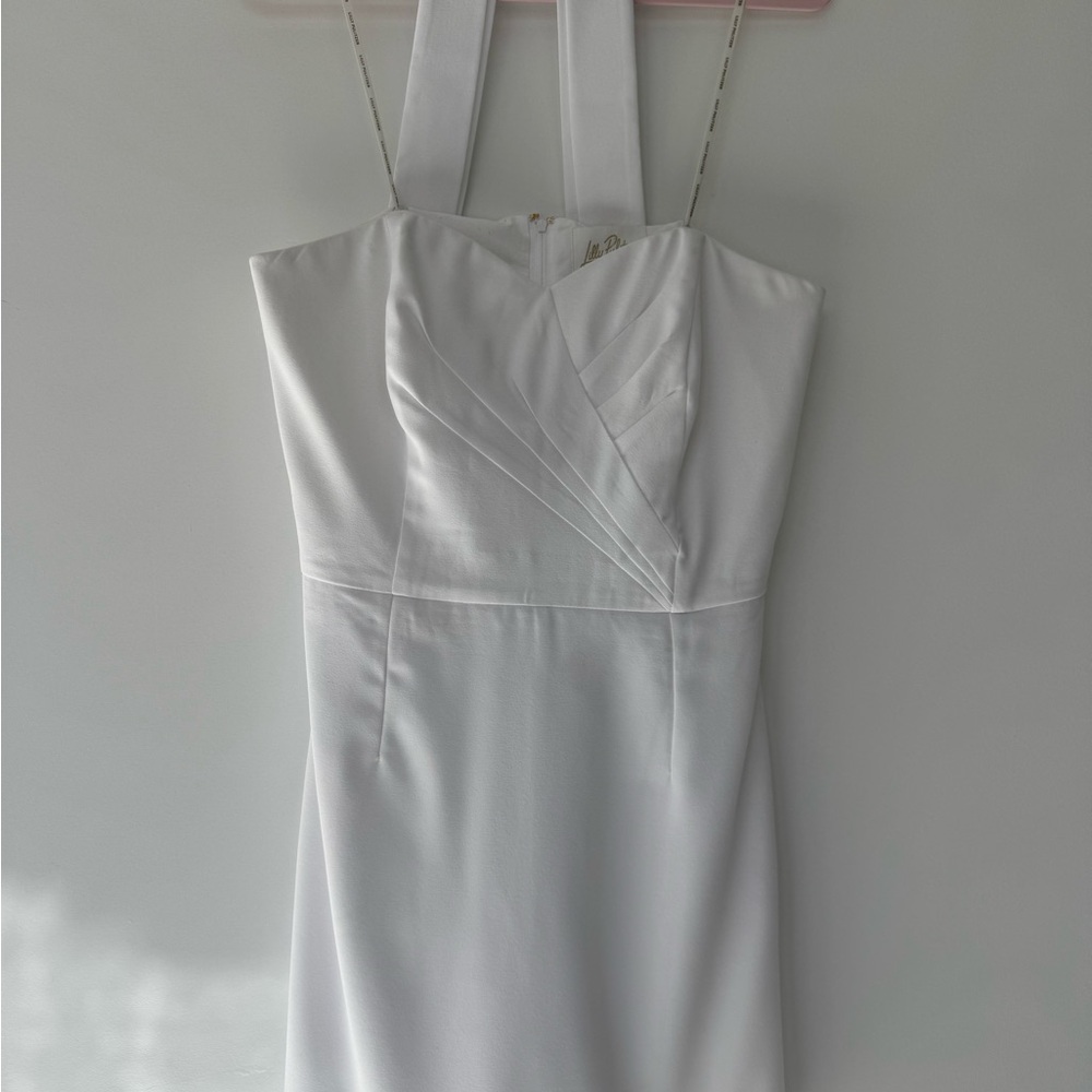 Lilly Pulitzer White Strapless Pleat-Detail Dress